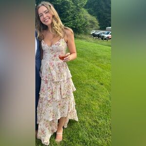 V Chapman Caterina Dress in Pink Rose Print